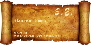 Sterner Emma névjegykártya